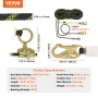 Vertical Lifeline, 150ft (45.7m) Outdoor Climbing Rope 30KN Breaking Tension, Static Rock Climbing Rope with Steel Snap Hooks an