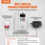 VFD 7.5KW, 34A, 10HP Variable Frequency Drive for 3-Phase Motor Speed Control