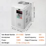 VFD 7.5KW, 34A, 10HP Variable Frequency Drive for 3-Phase Motor Speed Control
