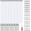 Strip gardin PVC Dørgardin 48 "X 84" køligere fryser klar plastik