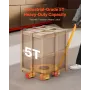 Machine Skate, 8800 lbs Machinery Moving Skate, Machinery Mover Skate with 360° Rotation Cap and PU Swivel Rollers, Heavy Duty I