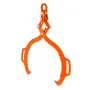 28in Log Lifting Tongs, 2-Claw Log Tongs, Heavy Duty Steel Log Grapple, 1100LBS Lifting Capacity, Swivel Log Graper Timber, Eagl