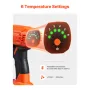 Cordless Heat Gun, Hot Air Gun Compatible with DEWALT 20V Lithium Batteries, Max 1022℉ Heat Shrink Gun with LED Light, 6 Temp & 