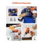 Cordless Heat Gun Hot Air Gun med LED -lys 6 temperaturer og 4