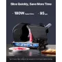 Meat Slicer, 7.5 inch Electric Deli Food Slicer, 180W Meat Cutter with two Premium SUS420 Blades, 0-0.6 inch Adjustable Thicknes