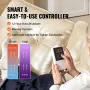 Far Infrared Heating Pad, 5 Natural Crystal Gemstones Mat, Full-Body Amethyst Heating Pad with Negative Ions, 103-159℉ Heating, 