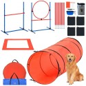 Dog Agility Training Equipment 5 pcs kombination sæt med forhindringer Tunnel