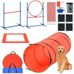 Dog Agility Training Equipment 5 pcs kombination sæt med forhindringer Tunnel