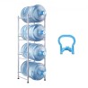 4 Tiers Water Jug Holder Single Row Water Bottle Rack for 4 Bottles Silver