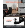 Pintle Hook, 20000 lbs, Pintle Hook Hitch for 2-inch Hitch Hook Military Receiver, Combination 2-5/16-inch Hitch Ball, Fits 2.5 