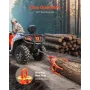 32in Log Lifting Tongs, 4-Claw Log Tongs, Heavy Duty Steel Log Grapple, 2200LBS Lifting Capacity, Swivel Log Graper Timber, Eagl