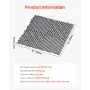 Interlocking Drainage Mat, 12” x 12” Modular Interlocking Cushion, 12 Pcs Splicing Drainage Mats, Non-Slip Gray PP Drainage Floo