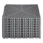 Interlocking Drainage Mat, 12” x 12” Modular Interlocking Cushion, 12 Pcs Splicing Drainage Mats, Non-Slip Gray PP Drainage Floo