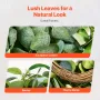 Artificial Decorative Wreath, 26 in, Green, Decorated with Eucalyptus Leaves, Berries, Thorny Stems, Year Round Wreath for All S