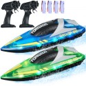 2 PCS RC Boat 2.4 GHz Remote Control Racing Boat 12 km/h Kids Adults Gift