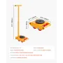Machine Skate, 6T Machinery Skate Dolly, 13228 lbs Machinery Moving Skate, Machinery Mover Skate with 360° Rotation Cap and PU D