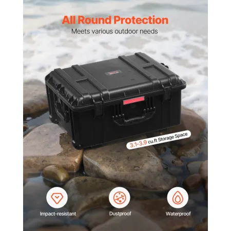 3.5 Cu.ft Vejrbestandigt Hårdt case Rullende hjul og