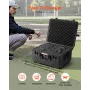 3.5 Cu.ft Weatherproof Hard Case, Waterproof Hard Case with Rolling Wheels & Retractable Pull Handle, IP67 Waterproof Protective
