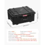 3.5 Cu.ft Weatherproof Hard Case, Waterproof Hard Case with Rolling Wheels & Retractable Pull Handle, IP67 Waterproof Protective