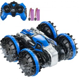 Amphibious Remote Control Car Boat 2.4 GHz 4WD RC Boat Kids Adults Blue