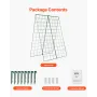 A-ramme agurkeespalier 122 x 81 cm foldbart metalhaveespalier