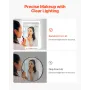 LED Bathroom Mirror, 50 x 70 cm LED Bathroom Vanity Mirror with Frontlit and Backlit, Anti-Fog Memory Mirror with Lights, Steple