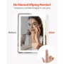 LED Bathroom Mirror, 50 x 70 cm LED Bathroom Vanity Mirror with Frontlit and Backlit, Anti-Fog Memory Mirror with Lights, Steple