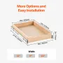 Pull Out Cabinet Organizer, 14"W x 21"D Cabinet Drawer, Soft Close Slide out Shelf, Heavy-Duty Sliding Wood Drawer, Bottom and S