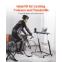 Cycling Desk, Mobile Foldable Multi-Functional Bike Trainer & Treadmill Desk with Lockable Wheels, Non-Slip Multi-Slot Bike Trai
