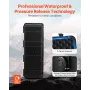 5.5 Cu.ft Weatherproof Hard Case, Large Capacity Waterproof Hard Case with 3 Handles, IP67 Waterproof Protective Case with 6 Cli