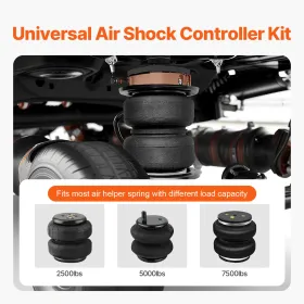 Air Shock Controller Kit, 12V 100PSI Wireless On Board Air Compressor System, App or Remote Control Air Ride Suspension Compress