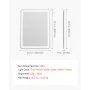 LED Bathroom Mirror, 60 x 80 cm LED Bathroom Vanity Mirror with Frontlit and Backlit, Anti-Fog Memory Mirror with Lights, Steple
