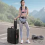 2.5 Cu.ft Weatherproof Hard Case, Waterproof Hard Case with Rolling Wheels and Retractable Pull Handle, IP67 Waterproof Protecti