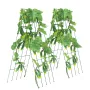 Cucumber Trellis for Climbing Plants, 39" x 32" Foldable Cucumber Trellis Set with Twist Ties, Metal Garden Trellis for Raised B