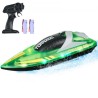 RC Boat 2.4 GHz fjernbetjening Racing Boat 12 km/t Kids Voksne Gave Green