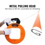 Fish Tape Wire Cable Line Puller 36mx3,1mm (120ft 1/8 in) Steel with High Plastic Case