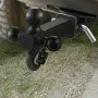 Trailer Hitch, Tri-Ball Mount with Hook & Pin, Trailer Ball Size 1-7/8", 2" and 2-5/16", Fit 2-Inch Hitch Receiver, Max 10,000 l