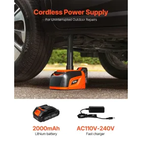 Electric Car Jack, 5 Tons /11000 lbs, Adjustable Electric Scissor Jack with High Load Capacity, Tire Change Replacement with LED
