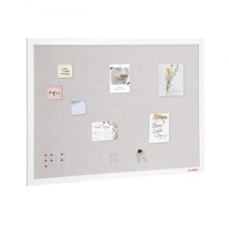 48 "X36" White Cork Board med Linen Surface Wall-Montered Bulletin Board