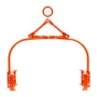 24in Stone Lifting Tongs, 2-Claw Rock Tongs, Heavy Duty Steel Log Tongs, 1100LBS Lifting Capacity, Swivel Log Grapple, Serrated 