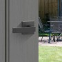 Entry Door Handle Matte Black Square Handle Set with Door Lever No Lock