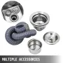 Handmade Sink Non-magnetic Stainless Steel Kitchen Sink Hand Made 1 Compartment 17.5 x 10 x 16.5 Inch Capacity Huge Tub Sink for