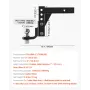 Adjustable Trailer Hitch, Fit 2-Inch Receiver, Trailer Hitch Ball Mount with 2-Inch Ball & Pin, 7500 lbs Capacity Ball Hitch, 9-