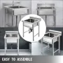 Handmade Sink Non-magnetic Stainless Steel Kitchen Sink Hand Made 1 Compartment 17.5 x 10 x 16.5 Inch Capacity Huge Tub Sink for
