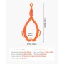 32in Log Lifting Tongs, 2-Claw Log Tongs, Heavy Duty Steel Log Grapple, 1543LBS Lifting Capacity, Swivel Log Graper Timber, Eagl