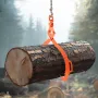 32in Log Lifting Tongs, 2-Claw Log Tongs, Heavy Duty Steel Log Grapple, 1543LBS Lifting Capacity, Swivel Log Graper Timber, Eagl