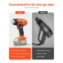 Cordless Heat Gun, Hot Air Gun Compatible with DEWALT 20V Lithium Batteries, LCD Display Heat Shrink Gun with LED Light, Multi-L
