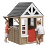 Outdoor Wooden Playhouse Kids Garden Games Cottage with Door Window Sink