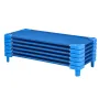 Stackable Kiddie Cot 52 "X 23" Daycare Nap Coter til Kids Blue
