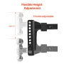 Adjustable Trailer Hitch, 8-Inch Drop Hitch Ball Mount, Fit 2" Receiver, Heavy Duty Trailer Tow Hitch with 2" & 2-5/16"Balls, 21